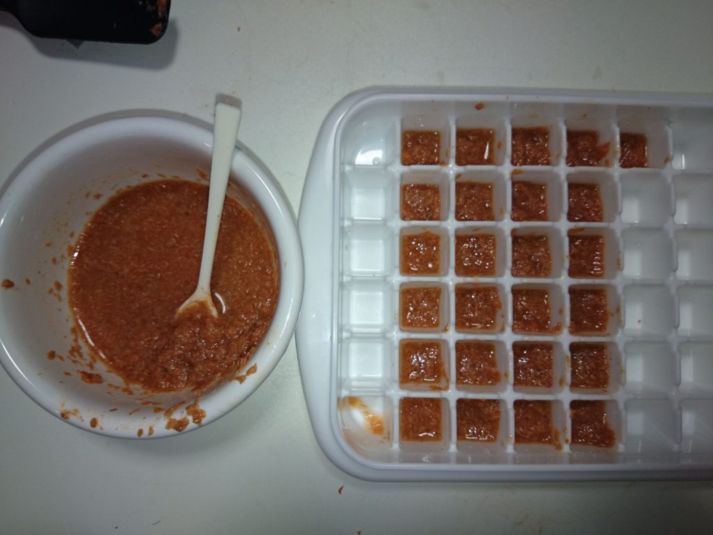 ダイソーの製氷皿にコペポーダを詰めて冷凍ビックコペポーダを作る